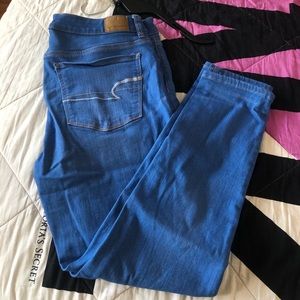American Eagle Blue Denim stretchy Jeans - short
